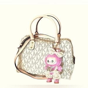 MICHAEL KORS NWOT Monogram Crossbody Satchel AND Labubu Monster